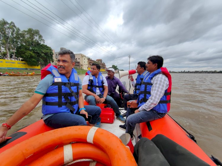 पंढरपूर तालुक्यात आपत्ती व्यवस्थापन यंत्रणा सज्ज  चंद्रभागा नदीत दोन बोटींची व्यवस्था
