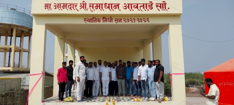 आमदार समाधान आवताडे यांच्या आमदार निधीतून गोपाळपूरात  सभा मंडप व रस्त्याच्या कामाचे उद्घाटन संपन्न..