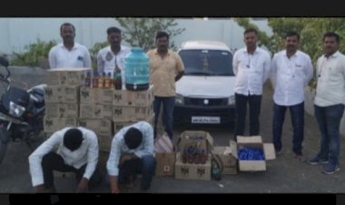 मंगळवेढ्यात राज्य उत्पादन शुल्क च्या अधिकाऱ्यांनी पकडला बनावट दारूचा साठा