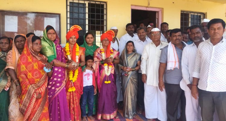 वसंतदादांनी दिलेला शब्द कल्याणराव काळे यांनी पूर्ण केला ,वाडीकुरोलीच्या सरपंचपदी लाडाबाई काळे यांची बिनविरोध निवड..