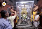 पंढरपूरच्या श्री .विठ्ठल- रुक्मिणी मंदिर गाभाऱ्यातील दुरुस्ती कामास सुरुवात,  मूर्तीच्या संरक्षणासाठी बुलेट प्रुफ काचेचे आवरण  बसविण्यात आले.  12 मार्च रोजीच्या बैठकीत झाला होता निर्णय- कार्यकारी अधिकारी राजेंद्र शेळके यांची माहिती.