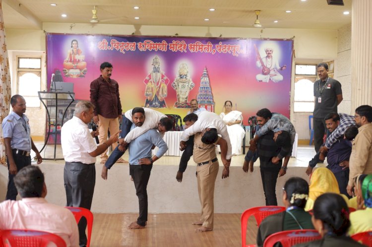 पंढरपूर आषाढी वारीच्या निमित्ताने मंदिर समितीच्या कर्मचा-यांना आपत्ती व्यवस्थापनाचे प्रशिक्षण;   कार्यकारी अधिकारी राजेंद्र शेळके यांची माहिती.