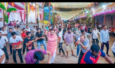 अभिजीत पाटील यांनी लेझीमवर ठेका धरत घेतला आनंद