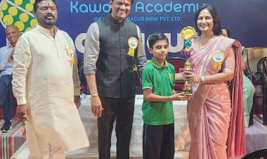 राष्ट्रीय स्तरीय अबॅकस कॉम्पिटिशन स्पर्धा परीक्षेत "स्वराज खंडागळे, भारतात पहिला