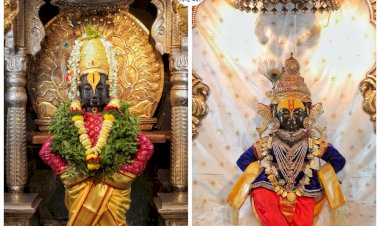 नवरात्र महोत्सव : रूक्मिणी मातेस पारंपारिक देहुडा चरण पोशाखासह सह अलंकार परिधान