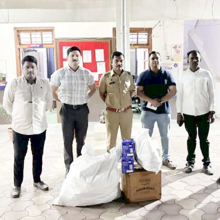 पंढरपुरात  पानमसाला व सुगंधित तंबाखु विक्री करणा-यावर पोलीस  प्रशासनाची कारवाई   ◼️ प्रतिबंधित गुटखा व तंबाखुजन्यचा  ६६ हजार ६२४ रू किमतीचा मुददेमाल जप्त